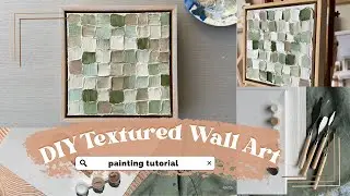 DIY textured wall art / Minimalist abstract textured art on canvas
