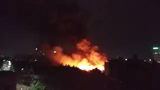 Chennai Carton Export Godown catches fire on 27 July 2018 (Destroyed in Seconds)