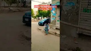 A poor kid eating bread at roadside | Help Poors #poor #help #beggars