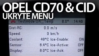 Opel CD70 i wyświetlacz CID ukryte menu serwisowe