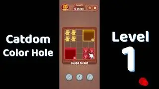 Catdom Level 1 walkthrough | Color Hole 🐱🕳️| Solutionguruji