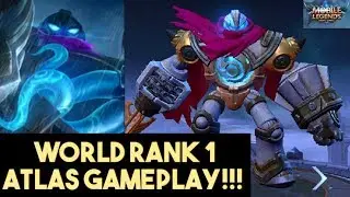 WORLD RANK 1 ATLAS GAMEPLAY!!! FT the top MOBILE LEGENDS!!!