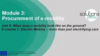 SOLUTIONSplus E-course 1: Procurement of e-mobility