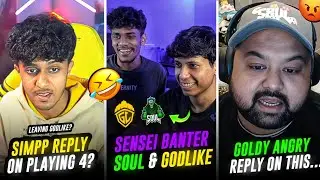 🚨Line-up Change in Godlike? Simpp Reply❗Sensei Troll GODL & SOUL 🤣 React on Jonathan 🔥 Goldy Angry 😡
