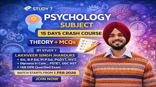 DAY 3 | PSYCHOLOGY | CDP | PSTET | STUDY 7 | #physical #ptet #sst #maths #punjabi #pstet #science