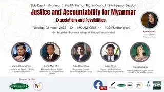 Side Event #HRC49: Justice and Accountability for Myanmar