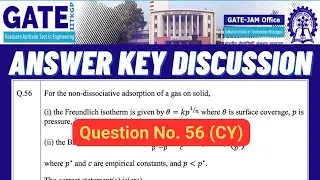Answer Key Discussion: Ques No. 56 (Chemistry) | GATE 2023 | Challenge or Not | All 'Bout Chemistry