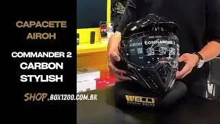 Capacete Airoh Commander 2 Carbon Stylish - Shop.Box1200.com.br