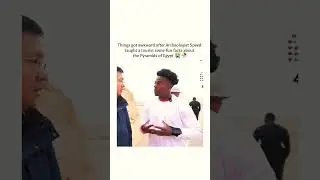 Awkward moment after Archeologist Speed taught a tourist some fun facts about the Pyramids of Egypt