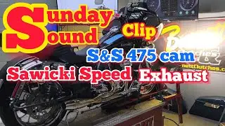 Dennis' 107ci M8 Harley Performance Road Glide Sawicki 2 into 1 Exhaust S&S 475 Cam Sound Clip