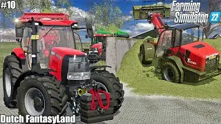 LEVELING SILO BUNKER and HARVESTING GRASS SILAGE W/ CASE IH │Dutch FantasyLand│FS 22│10