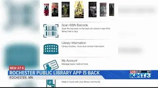 Rochester Public Library says its app is back