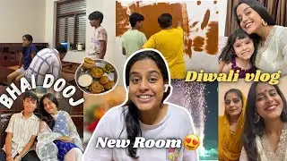 Diwali Vlog🎇😍 + Room Makeover🥹❤️