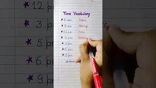 Time Vocabulary 👩🏻&zwj;🏫💯✅#english#grammar#education#learning#shorts
