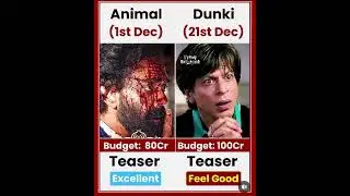 Animal VS Dunki movie comparison box office collection #viral #trending #shorts #animals #dunki