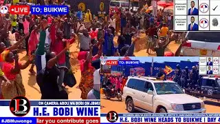 Bobi Wine Greets Thousands Along the Road as He Heads to Buikwe