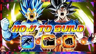 HOW TO BUILD! PHY Omen Goku + SSBE Vegeta Hidden Potential Guide DBZ: Dokkan Battle