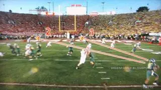 Lavasier Tuinei 11 yard pass reception for a TD vs Wisconsin 2012 Rose Bowl