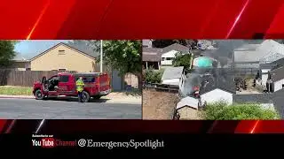 Working Residential Fire Destroys secondary house in backyard off G Street Antioch, CA