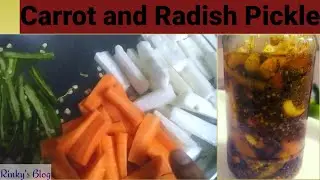 Mix Veg Pickle|| Gajar ka Achar| Gajar mooli ka achar| Instant Pickle|@rinkysvlog2574