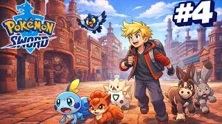 Pokemon Sword #4 - Motostoke City + our 1st Evolution!