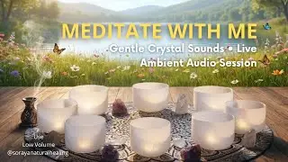 Live Ambient Audio with Crystal Bowls | Calm Background Sounds
