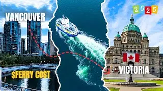 Vancouver to Victoria Ferry Cost 2025 🇨🇦 | How Much I Paid + Halal Restaurant| Travel Vlog