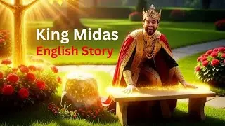 King Midas English story, Golden touch, A king who loved gold, story telling