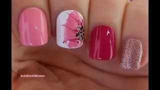 ELEGANT FLOWER NAIL ART In Pink - Needle Nails / Life World Women