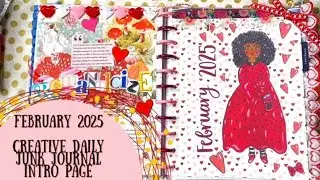February 2025 Creative Daily Junk Journal Intro Page