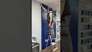 Wall Vinyl Installation 209 #vinylinstallation #signs #asmr #satisfying #oddlysatisfying