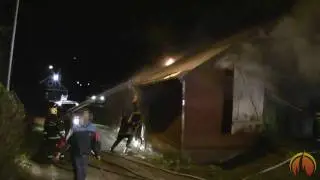 Brand i lada p&aring; Mogav&auml;gen i Almunge