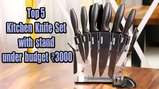 Top 5 Kitchen Knife Set with stand under budget ₹3000⚡️⚡️ | Best Professional Knife Set for Kitchen