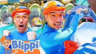 Blippi Makes a SPLASH at a Waterpark🌊 | BEST OF BLIPPI TOYS | Educational Videos for Kids