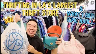 Thrifting in LA's Largest Thrift Store & What I Got! Epic Haul    Ep 16