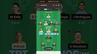 TRT w vs NOS w Dream 11prediction|TRT w vs NOS w Hundred woman match prediction|TRT w vs NOS w