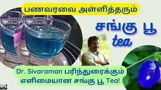 Dr. Sivaraman பரிந்துரைக்கும் எளிமையான சங்கு பூ tea | how to make blue tea in tamil | sangu poo tea