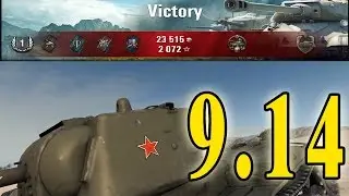 WoT: First battle with new patch 9.14 KV - 1USSR Heavy Tier V, 5 frags, Sand River, Assault [NPD]
