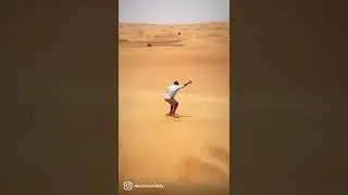Sand Surfing in Dubai. #dubai #sandsurfing