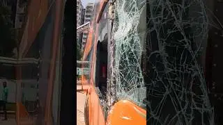 Green line double decker bus accident 😢💔 #automobile #shorts #viralshorts