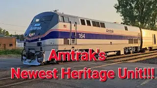 Amtrak #164 Phase IV leading the Capitol Limited #30. Amtraks Newest Heritage Unit!!