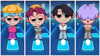 Kpop Demon Hunters 🆚 SAJA Boys 🎮 Tiles Hop EDM RUSH