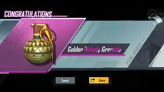 I Got Golden Melody Grenade Upgradble Skin in 20th Crate #shorts #pubgmobile #youtubeshorts