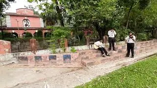 Jalpaiguri Zilla School - pupil performing open air