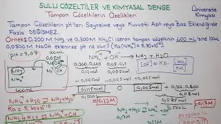 ANALİTİK KİMYA-Sulu Çözeltiler ve Kimyasal Denge-Tampon Çözeltiler 2