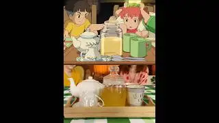 Hot Ponyo Honey drink 🥛🍯 #food #anime #cooking #ponyo #ponyoramen #ramen #honey #drink #milk