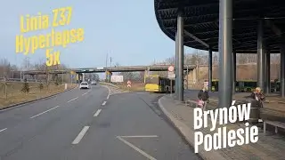 Linia Z37 ZTM - Bryn&oacute;w CP - Podlesie Saska | Hyperlapse 5x |