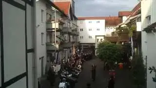 Schützenfest 2014 Lemgo Schützeneinlauf bei Oberst Köster am 15.08.2014