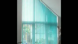 Angled Vertical blinds - Emanuel's Curtains Blinds and Shutters