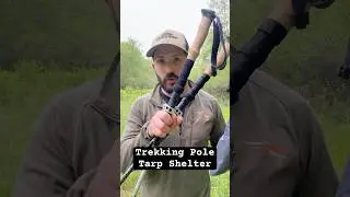Setting up a Tarp Shelter with Trekking Poles